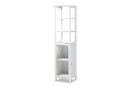 Lalo White Bathroom Storage Cabinet Baxton