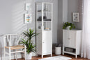 Lalo White Bathroom Storage Cabinet Baxton