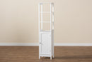 Lalo White Bathroom Storage Cabinet Baxton