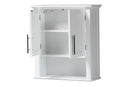 Melanie White 2-Door Bathroom Wall Storage Cabinet Baxton