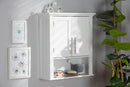 Melanie White 2-Door Bathroom Wall Storage Cabinet Baxton