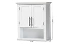 Melanie White 2-Door Bathroom Wall Storage Cabinet Baxton