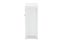 Haben White 2-Door Bathroom Storage Cabinet Baxton