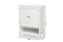 Haben White 2-Door Bathroom Storage Cabinet Baxton