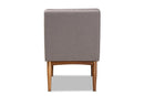 Yara Gray Fabric Upholstered and Walnut Brown Dining Chair Baxton