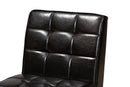 Yara Dark Brown Faux Leather Upholstered and Walnut Brown Dining Chair Baxton