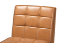 Yara Tan Faux Leather Upholstered and Walnut Brown Dining Chair Baxton