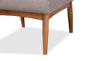 Mario Gray Fabric Walnut Brown Dining Chair Baxton