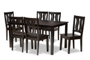 Azura Dark Brown 7-Piece Dining Set Baxton