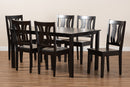 Azura Dark Brown 7-Piece Dining Set Baxton