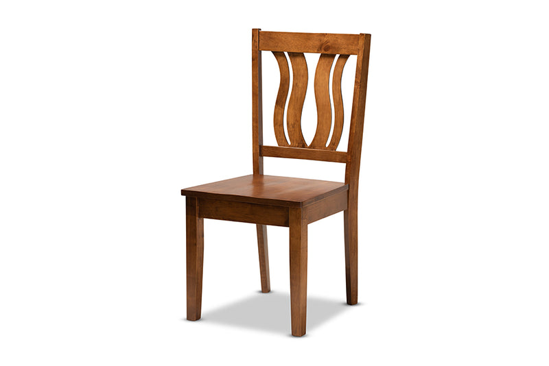 Elina Modern and Contemporary Walnut Brown Finished Wood 5-Piece Dining Set