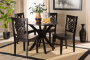 Racquel Dark Brown 5-Piece Dining Set Baxton