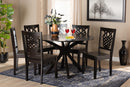 Racquel Dark Brown 7-Piece Dining Set Baxton