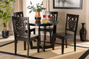 Fields Dark Brown 5-Piece Dining Set Baxton