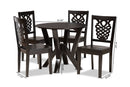 Renata Dark Brown 5-Piece Dining Set Baxton