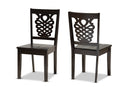 Brenner Dark Brown 2Pc Dining Chair Set Baxton
