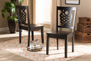 Brenner Dark Brown 2Pc Dining Chair Set Baxton