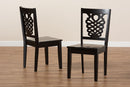 Brenner Dark Brown 2Pc Dining Chair Set Baxton