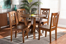 Renata Walnut Brown 5-Piece Dining Set Baxton