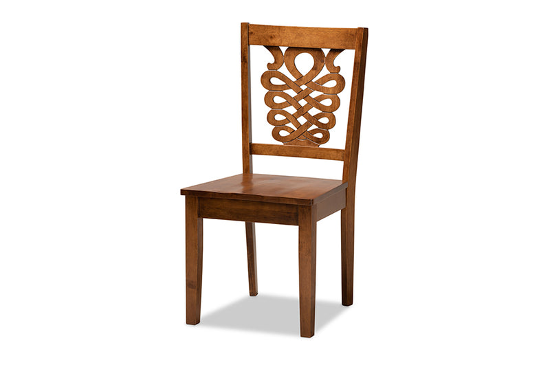 Manhattan Modern and Contemporary Walnut Brown Finished Wood 5-Piece Dining Set
