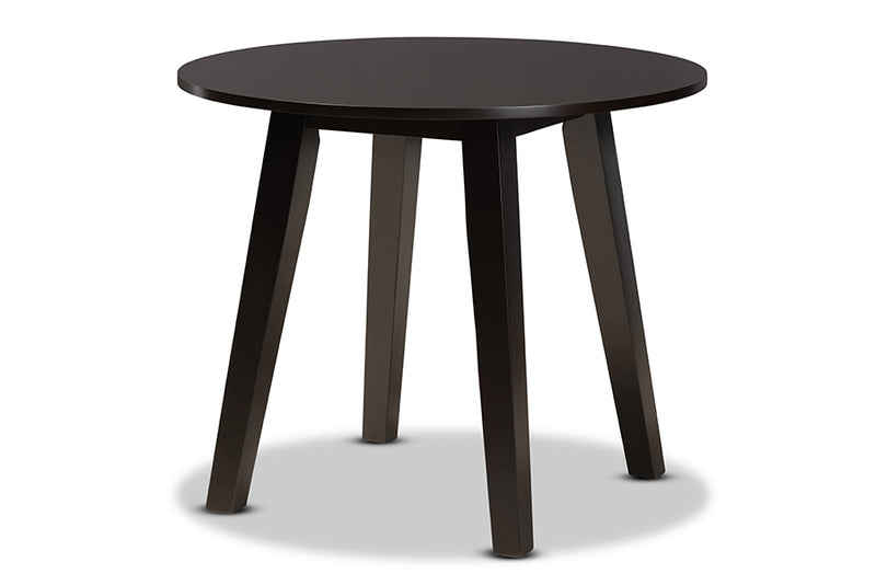 Sahar Modern and Contemporary Two-Tone Dark Brown and Walnut Brown Finished Wood 5-Piece Dining Set