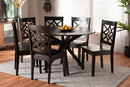 Darlene Dark Brown 7-Piece Dining Set Baxton