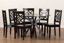 Darlene Dark Brown 7-Piece Dining Set Baxton