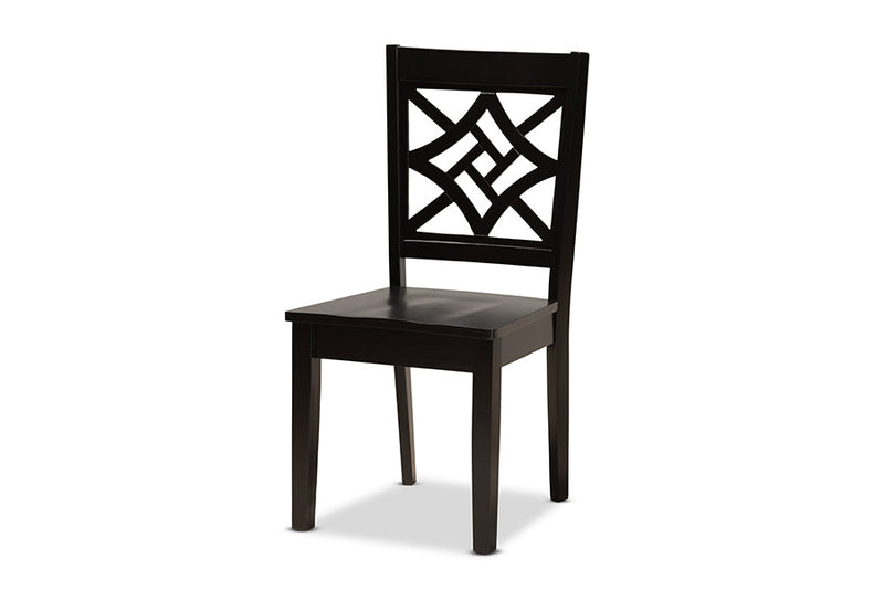 Anfield Dark Brown 5-Piece Dining Set Baxton