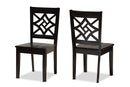 Braylin Dark Brown 2Pc Dining Chair Set Baxton