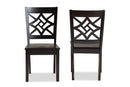 Braylin Dark Brown 2Pc Dining Chair Set Baxton