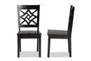 Braylin Dark Brown 2Pc Dining Chair Set Baxton
