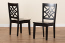 Braylin Dark Brown 2Pc Dining Chair Set Baxton