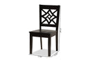 Braylin Dark Brown 2Pc Dining Chair Set Baxton