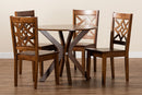 Darlene Walnut Brown 5-Piece Dining Set Baxton