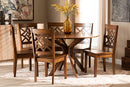Darlene Walnut Brown 7-Piece Dining Set Baxton