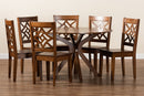 Darlene Walnut Brown 7-Piece Dining Set Baxton
