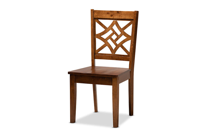 Harding Modern and Contemporary Walnut Brown Finished Wood 5-Piece Dining Set