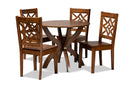 Devon Walnut Brown 5-Piece Dining Set Baxton