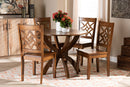 Devon Walnut Brown 5-Piece Dining Set Baxton