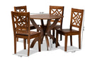 Devon Walnut Brown 5-Piece Dining Set Baxton