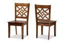 Braylin Walnut Brown 2Pc Dining Chair Set Baxton