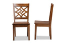 Braylin Walnut Brown 2Pc Dining Chair Set Baxton