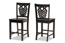 Brenner Dark Brown 2Pc Counter Stool Set Baxton