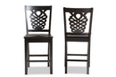 Brenner Dark Brown 2Pc Counter Stool Set Baxton