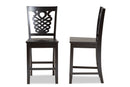 Brenner Dark Brown 2Pc Counter Stool Set Baxton