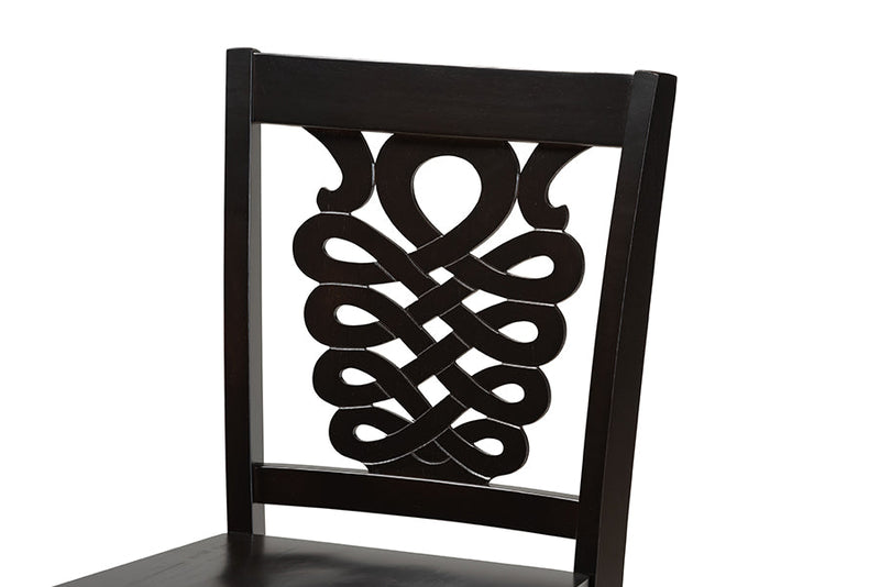 Brenner Dark Brown 2Pc Counter Stool Set Baxton