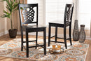 Brenner Dark Brown 2Pc Counter Stool Set Baxton