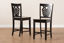 Brenner Dark Brown 2Pc Counter Stool Set Baxton