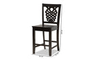 Brenner Dark Brown 2Pc Counter Stool Set Baxton