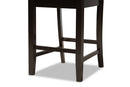 Brenner Sand Fabric Upholstered and Dark Brown 2Pc Counter Stool Set Baxton